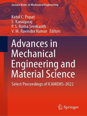 cover image of Advances in Mechanical Engineering and Material Science